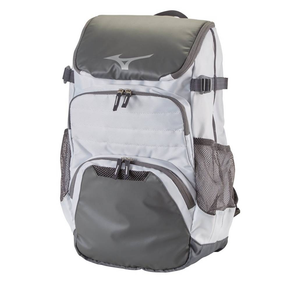 Mens Mizuno Organizer OG5 Baseball Backpack Grey/White Philippines (GIAHFN813)